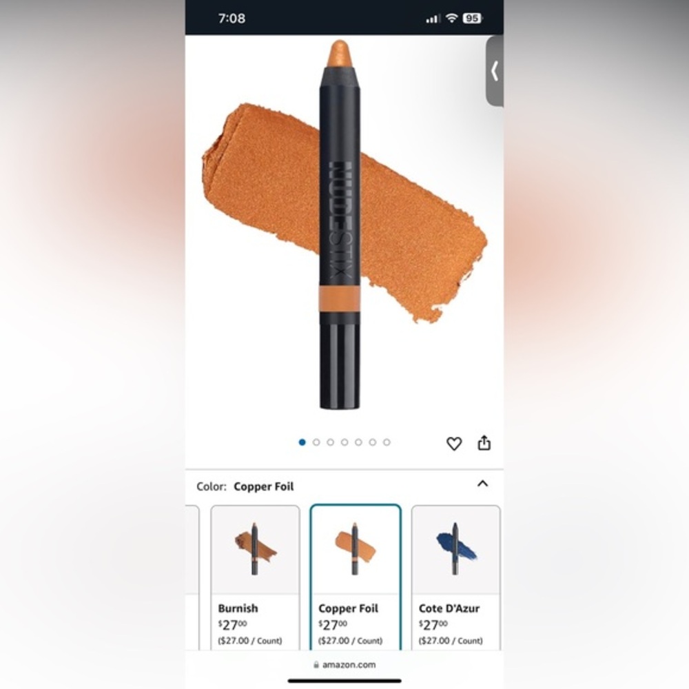 NWOT Nudestix Magnetic Luminous Eye Color - Copper Foil